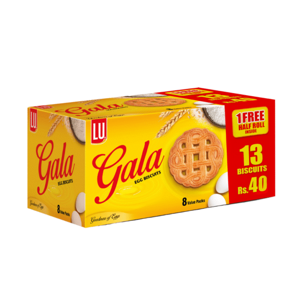 LU Gala Egg Rs. 40 Box (8 Packs) + 1 Half Roll Free