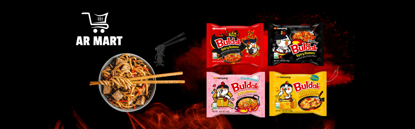 Red and Cream Minimalist New Menu Noodles Discount Instagram Post (3780 x 1890 px) (3780 x 1580 px) (3780 x 1180 px)